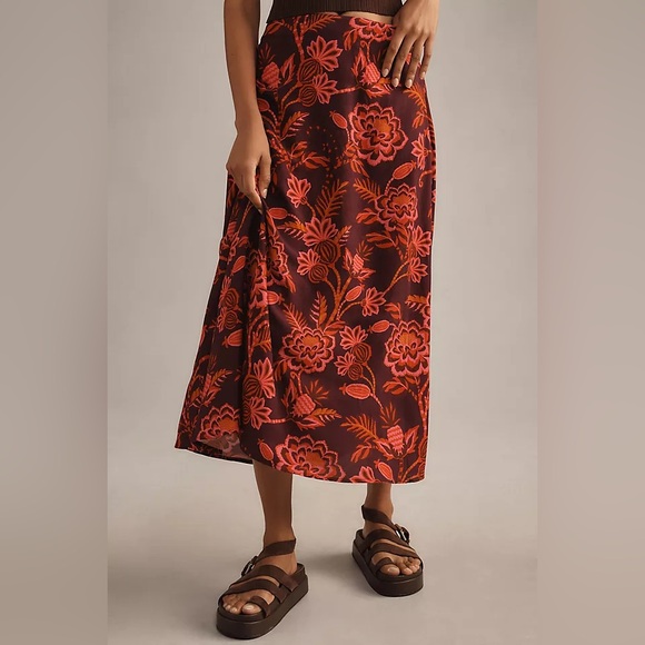 Farm Rio • Anthropologie floral midi skirt Size XS - Picture 5 of 8